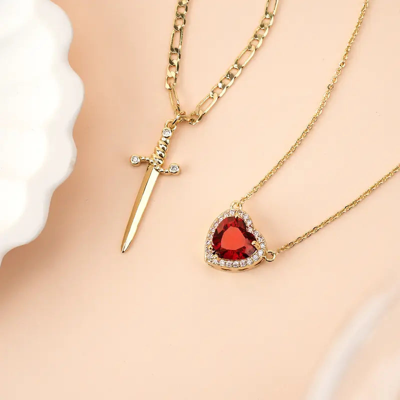 Sorella™ Gold Plated Heart Pendant Necklaces