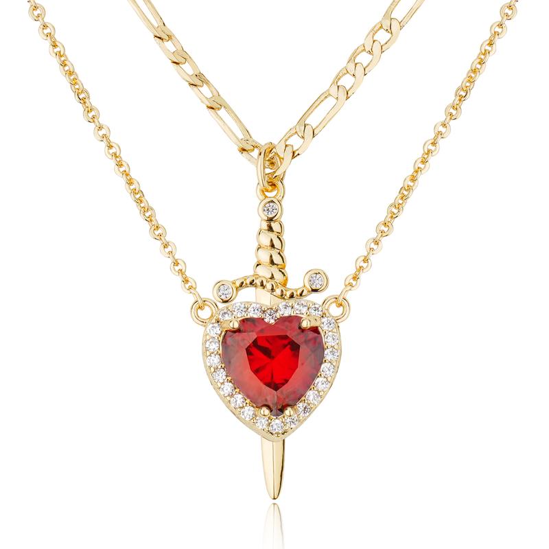 Sorella™ Gold Plated Heart Pendant Necklaces