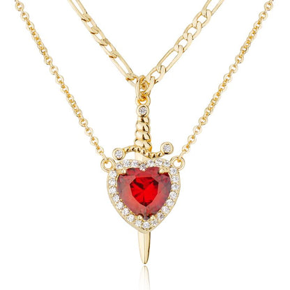 Sorella™ Gold Plated Heart Pendant Necklaces