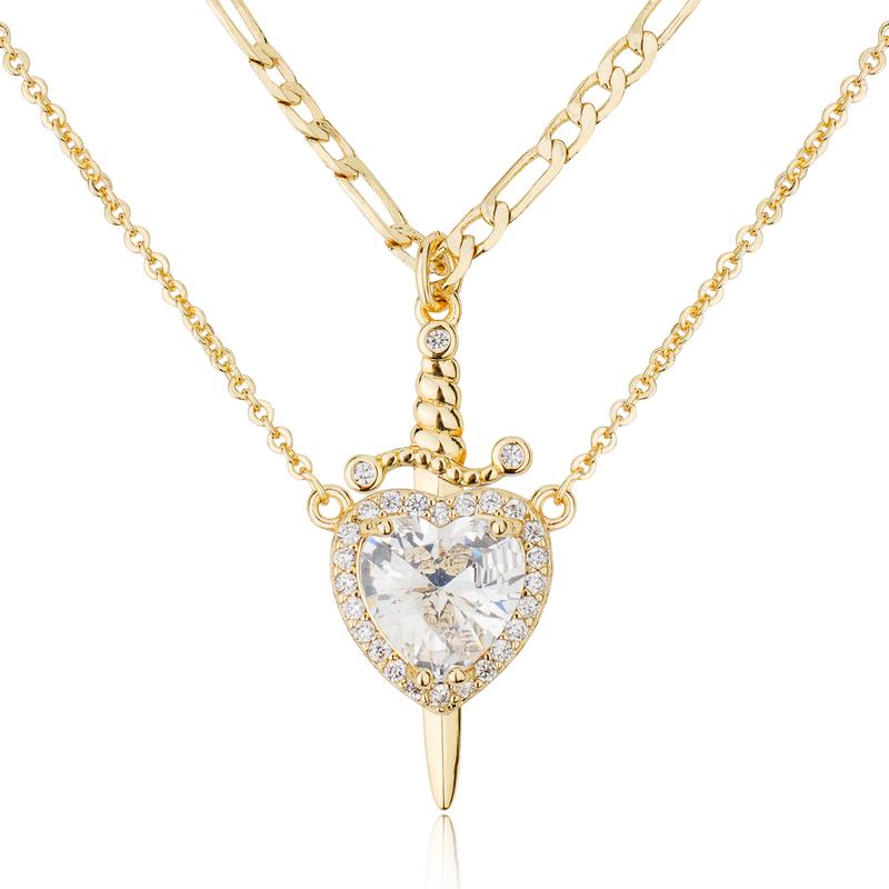 Sorella™ Gold Plated Heart Pendant Necklaces